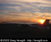 Sunset on the GA ramp at DFW.