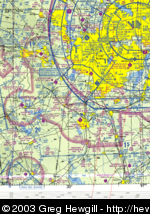 The segment of our flight on the Dallas sectional.