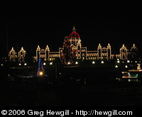 Parliament buildings at night