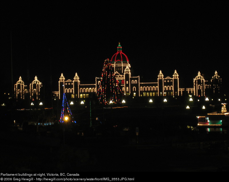 Parliament buildings at night