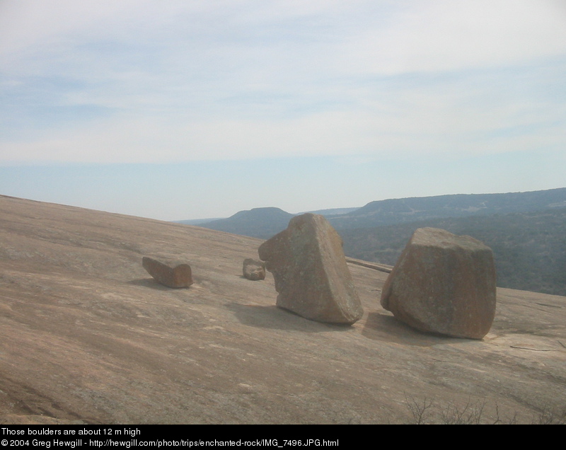 Those boulders are about 12 m high