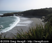 Secluded beach at Punakaiki