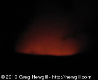 Kilauea crater glow