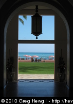 Iconic hotel-beach view