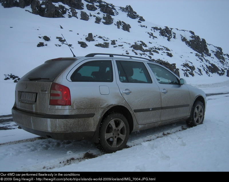 Our 4WD car performed flawlessly in the conditions