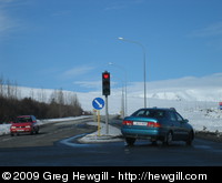 All the stop lights in Akureyri are heart-shaped