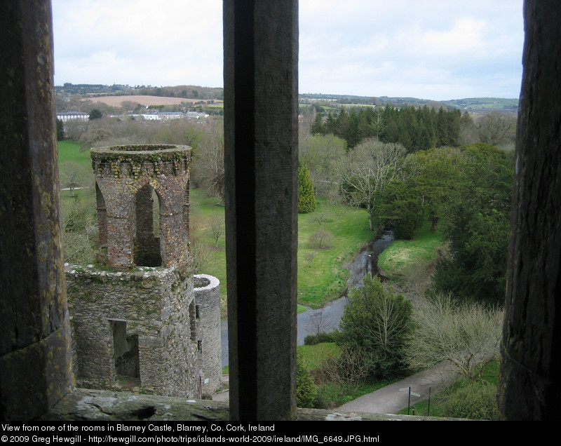 View from one of the rooms in Blarney Castle