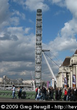 London Eye, edge-on
