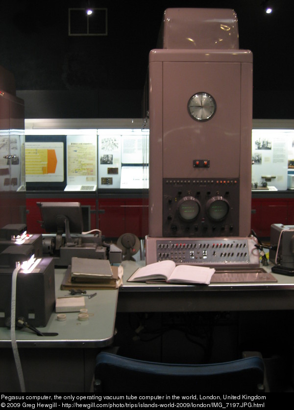 Pegasus computer, the only operating vacuum tube computer in the world