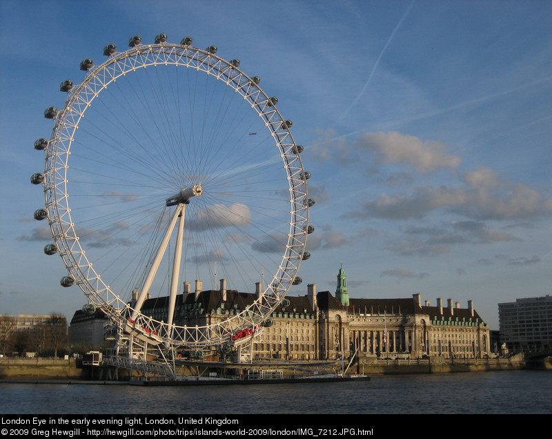 London Eye in the early evening light
