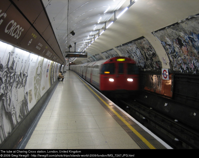 The tube at Charing Cross station