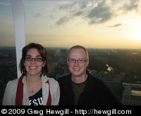 Amy and Greg on the London Eye