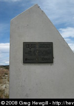 Marker indicating the highest point on the trail