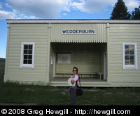 Amy at the old Wedderburn station