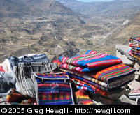 Wares for sale in the Colca Canyon