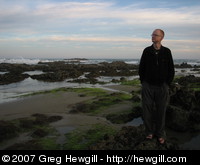 Greg on the beach at Kaka Point