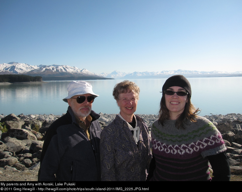My parents and Amy with Aoraki