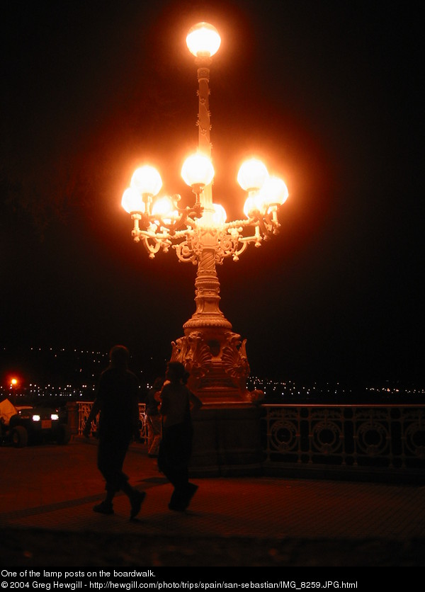 One of the lamp posts on the boardwalk.