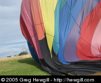 Balloon deflation after landing