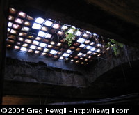 Skylight in the Seattle Underground (below the sidewalk)
