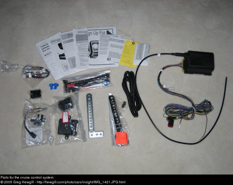 Parts for the cruise control system