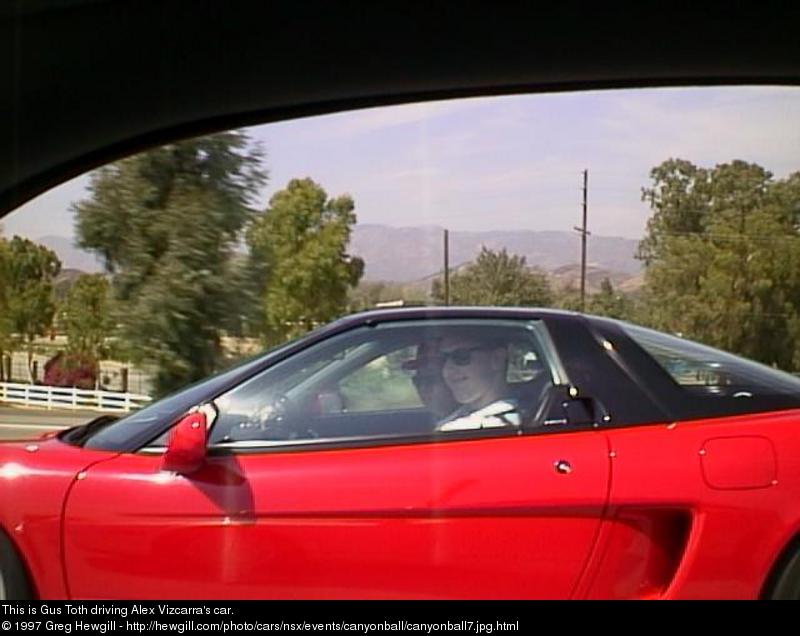 This is Gus Toth driving Alex Vizcarra's car.