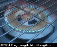 A gas grill.