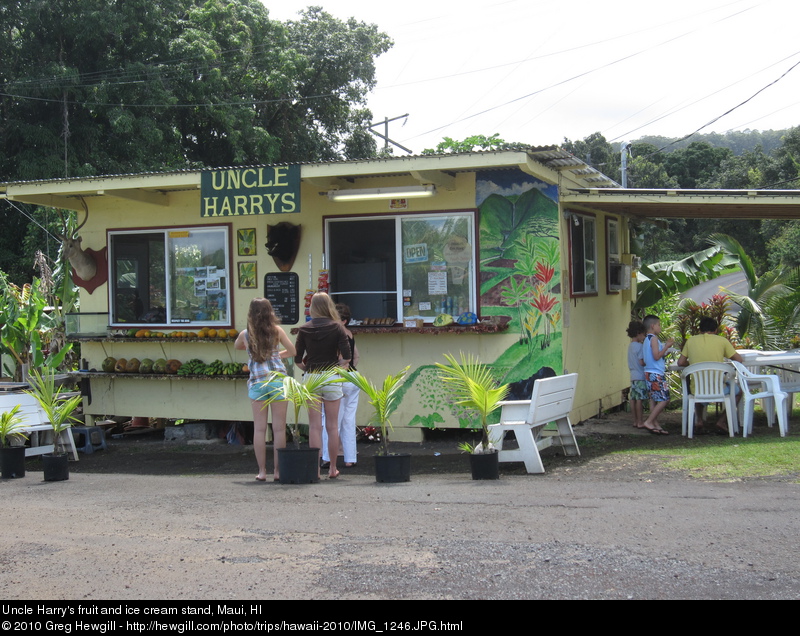 Uncle Harry's fruit and ice cream stand