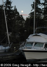 Full moon over the marina