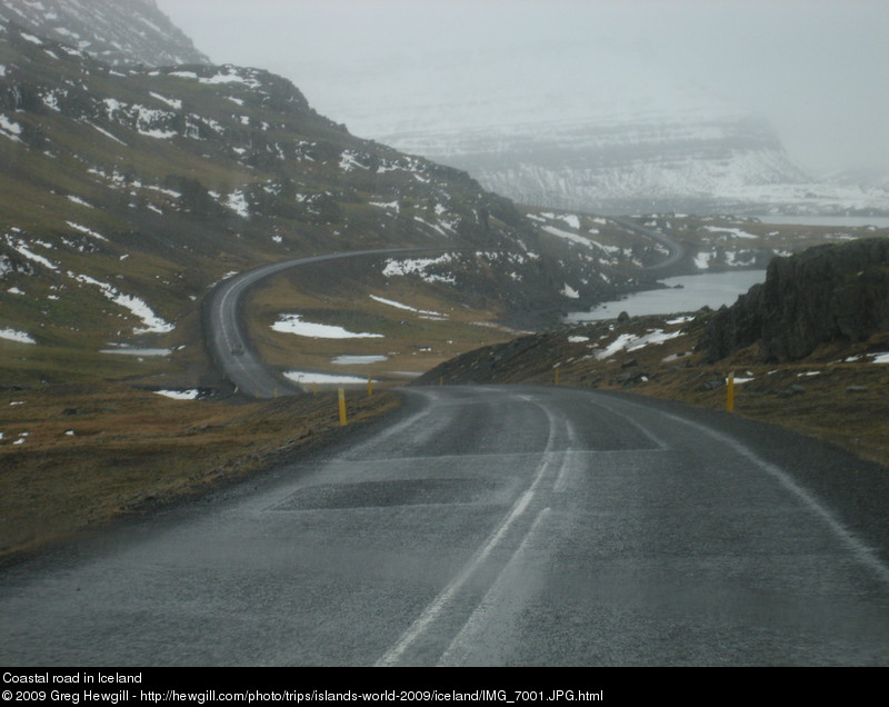 Coastal road in Iceland