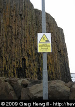 Crumbling basalt cliffs