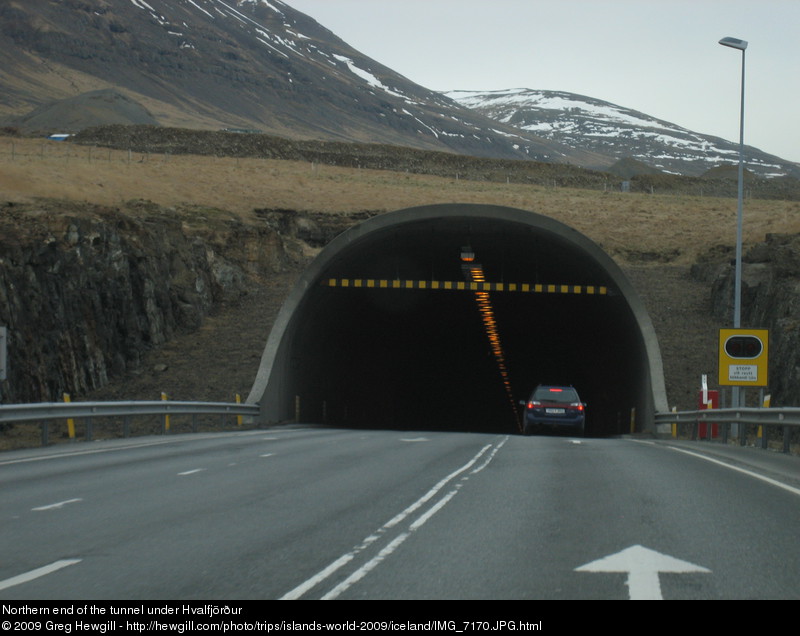 Northern end of the tunnel under Hvalfjörður