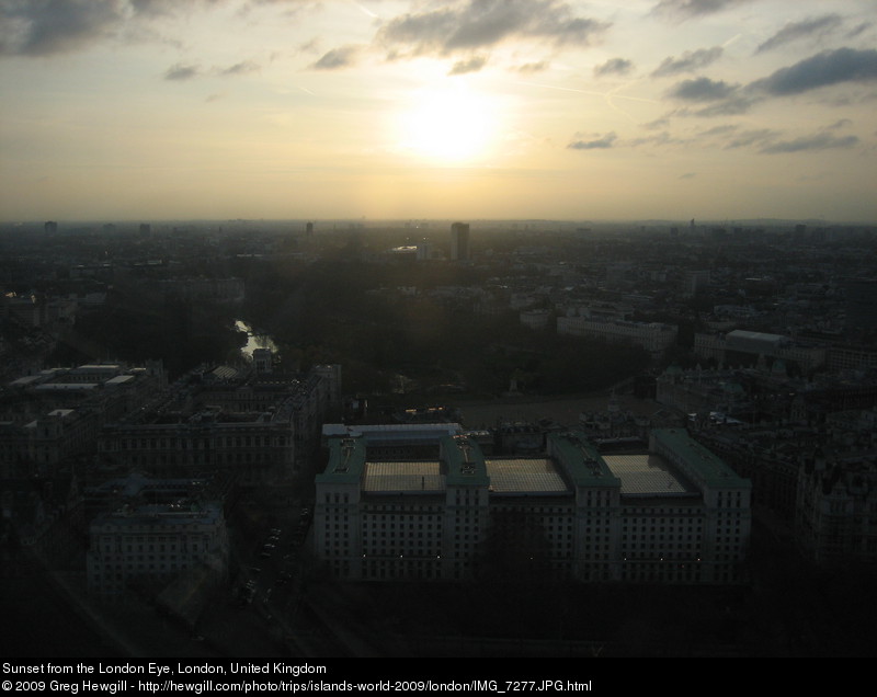 Sunset from the London Eye