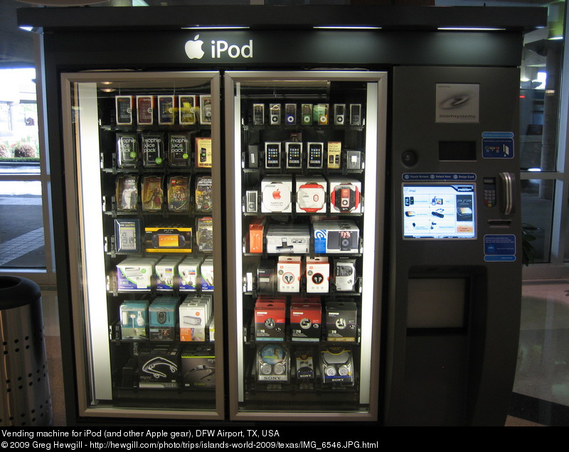 Vending machine for iPod (and other Apple gear)