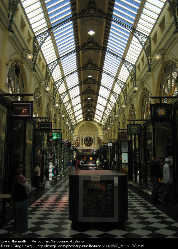 One of the malls in Melbourne