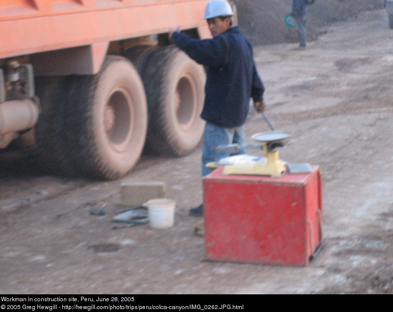 Workman in construction site