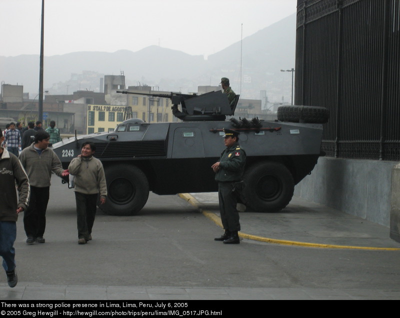 There was a strong police presence in Lima