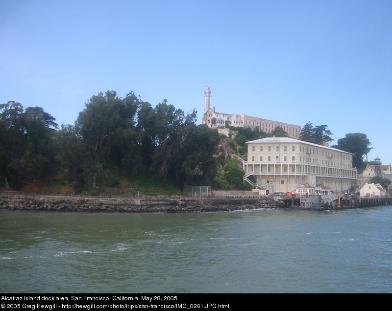 Alcatraz Island dock area