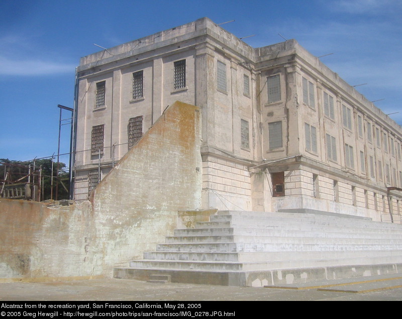 Alcatraz from the recreation yard