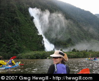Heavy flow on a waterfall