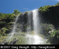 Waterfall off a cliff edge