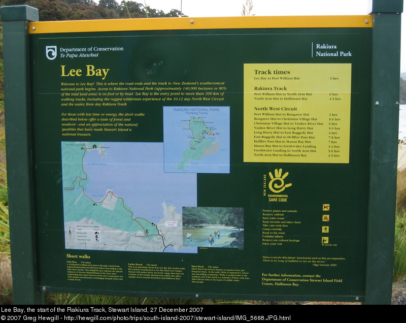 Lee Bay, the start of the Rakiura Track