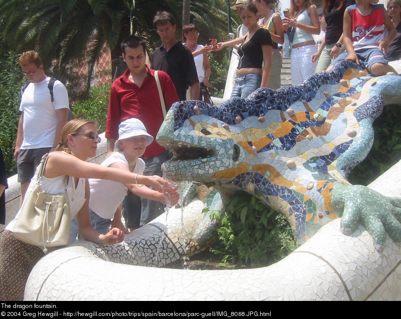 The dragon fountain.