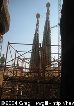 Construction and two of the towers.