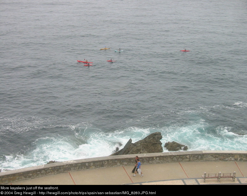 More kayakers just off the seafront.