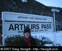 Amy at Arthur's Pass station