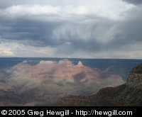Rain over the Grand Canyon