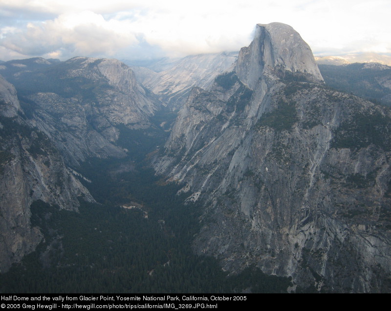 Half Dome and the vally from Glacier Point