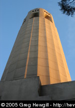 Coit Tower from the ground
