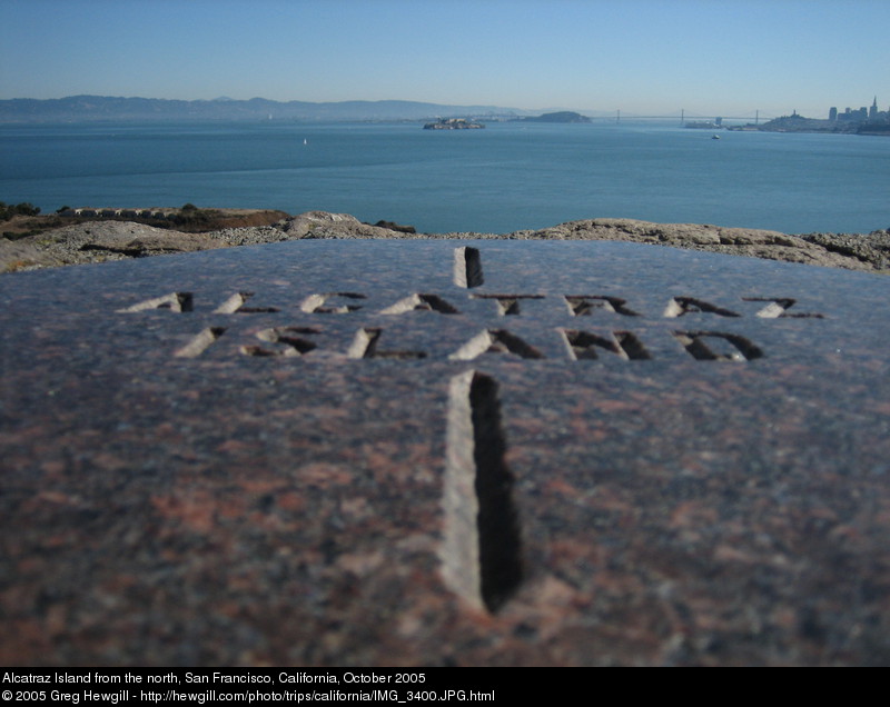 Alcatraz Island from the north